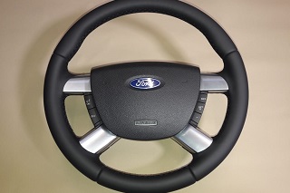 Перетяжка руля Форд натуральной кожей